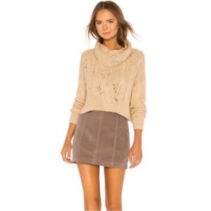FREE PEOPLE Modern Femme Vegan Suede Mini Skirt, 4